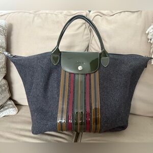 Vintage Longchamp Bag in Grey